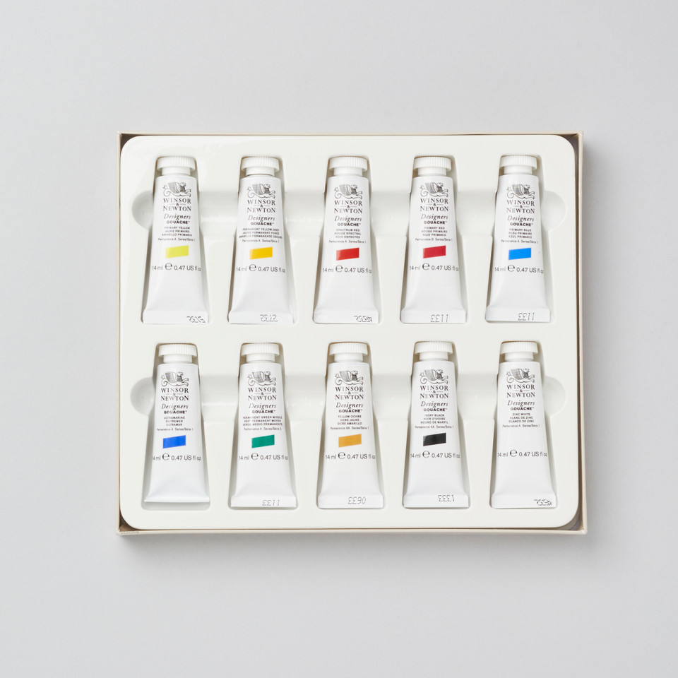 Winsor & Newton Designers Gouache Opaque Introduction Set of 10 14ml