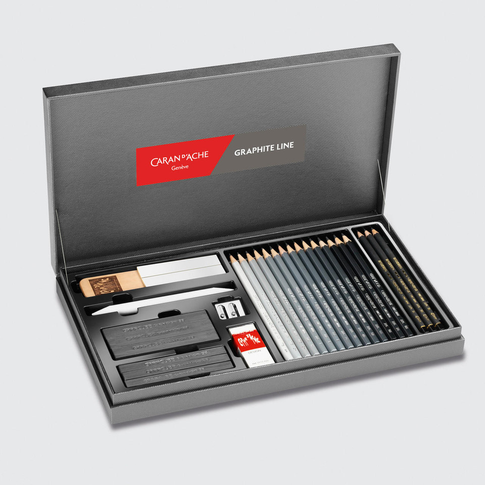 Caran D'ache Graphite Line Satin Gift Box Black Set