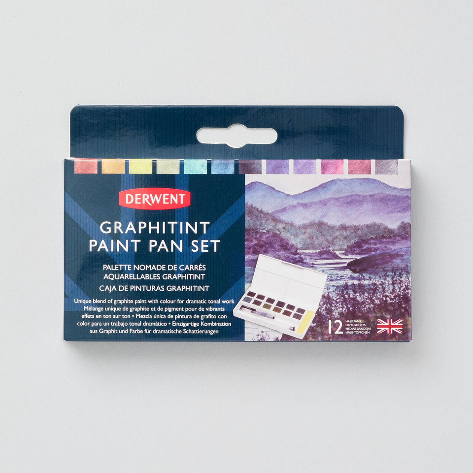 Derwent Graphitint Paint Pan Palette Set of 12