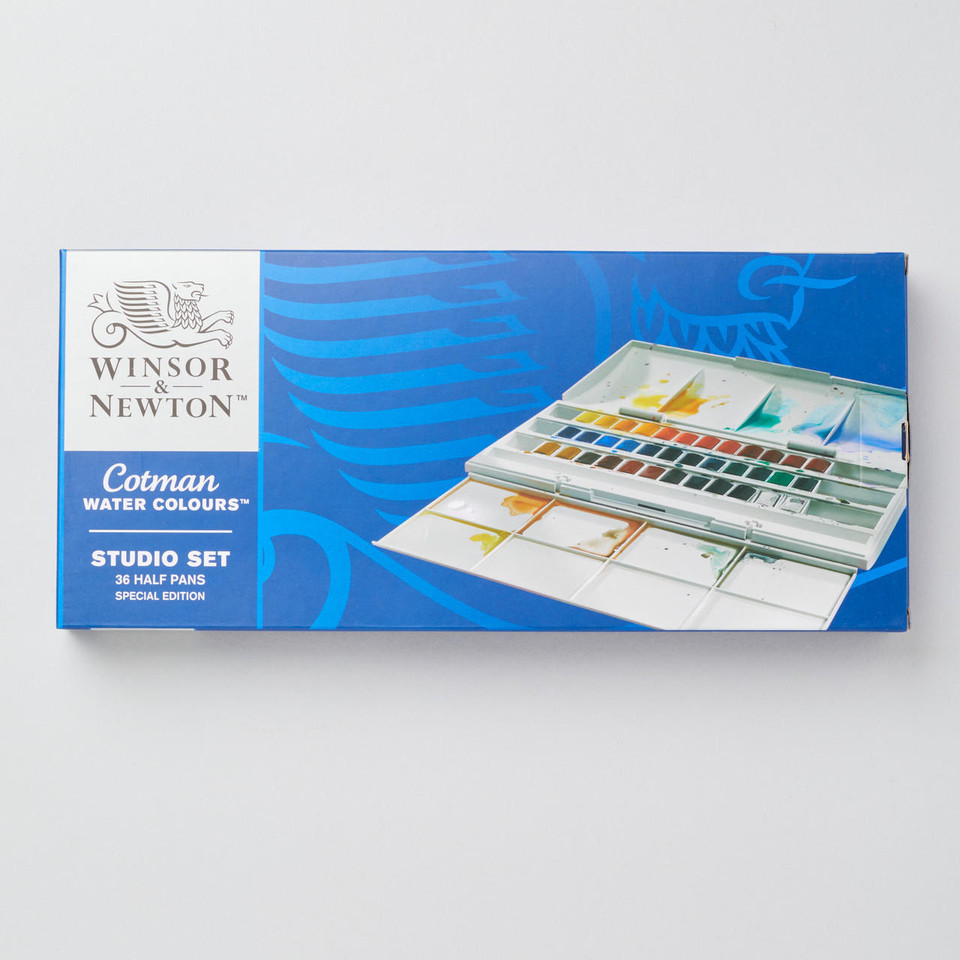 Winsor & Newton Cotman Watercolour Set of 36 Half Pan (Including 2 Artist's Quality)